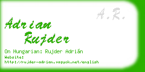 adrian rujder business card
